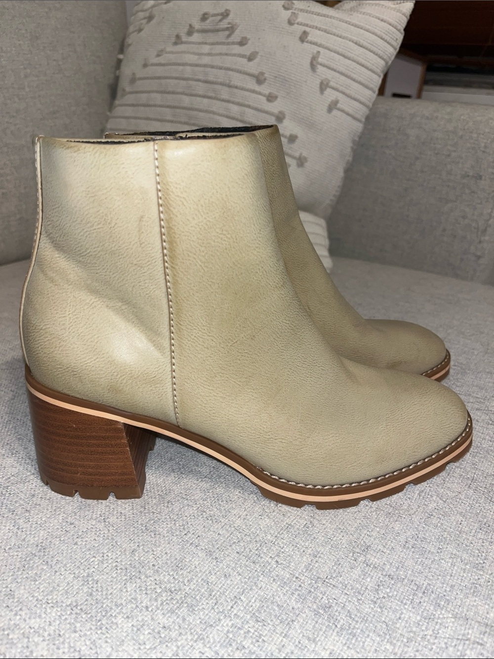Kork-Ease Chandler Distressed Leather Ankle Boots - Block Heel